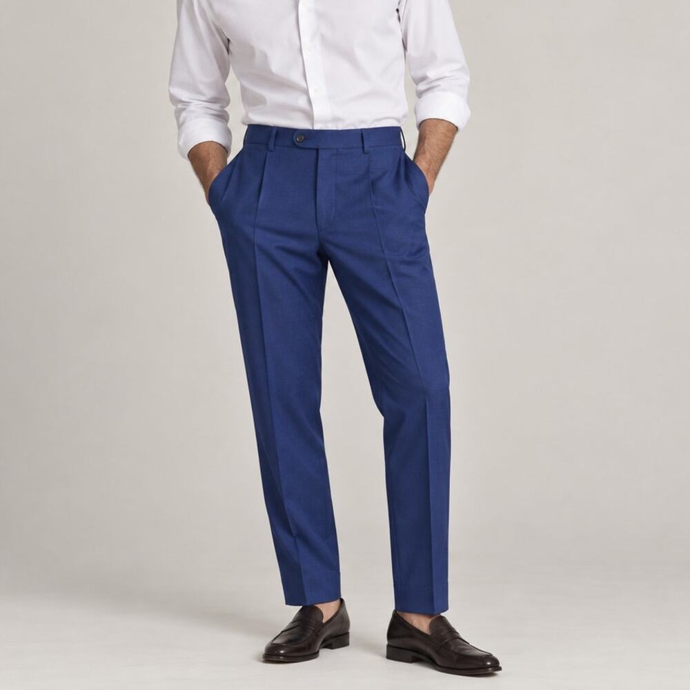 Suitsupply Men's Brescia Suit Pants in Blue Wool size 44R 38w